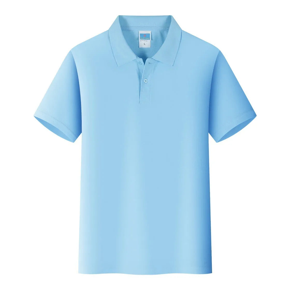 Short sleeve cotton work t-shirt in straight cut pullover style for embroidery