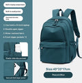 Canvas high school student backpack in off-white, 45cm height 33cm width 17cm thickness