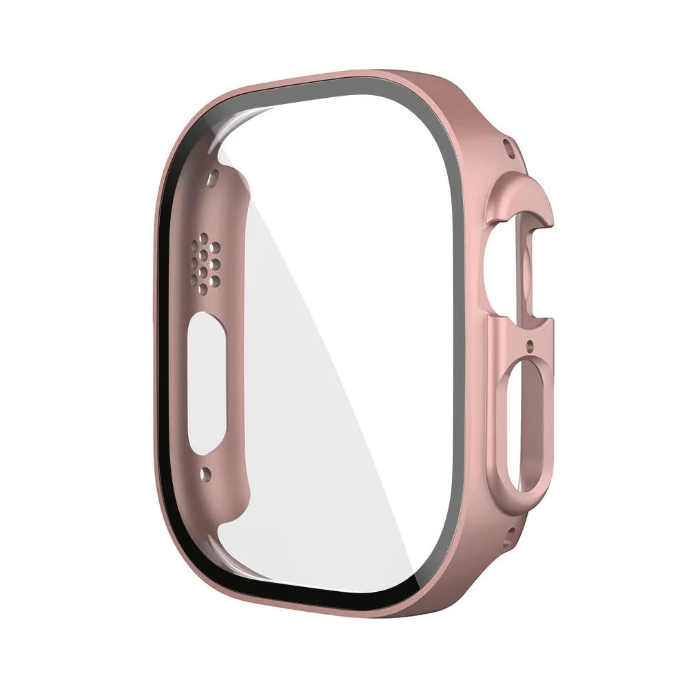 PC tempered film watch case protector in transparent colour showing watch compatibility