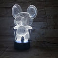 Koala-themed LED night light with touch or remote control, showing seven colour options on a compact base