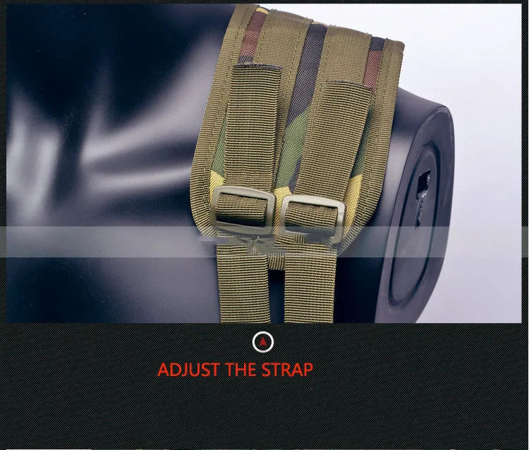 Light tactical vest in military green made from 600D polyester with non detachable hanging bag