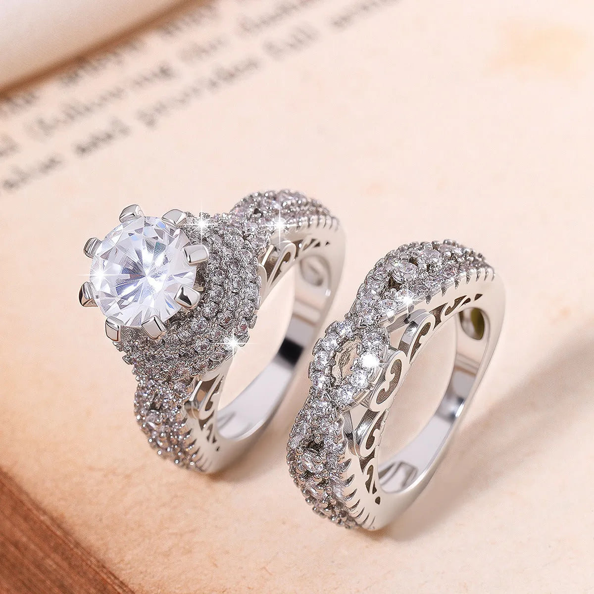 Alloy fashion ring for women with polished finish in Style1 option