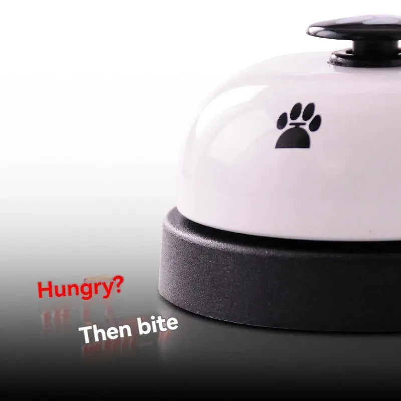 Pet training bell with footprints design in red colour for cat or dog