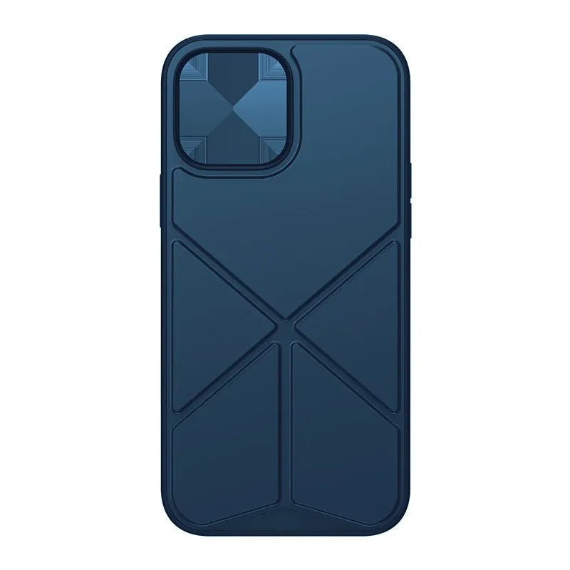 TPU back cover phone case for iPhone 13 series in black or blue solid colour