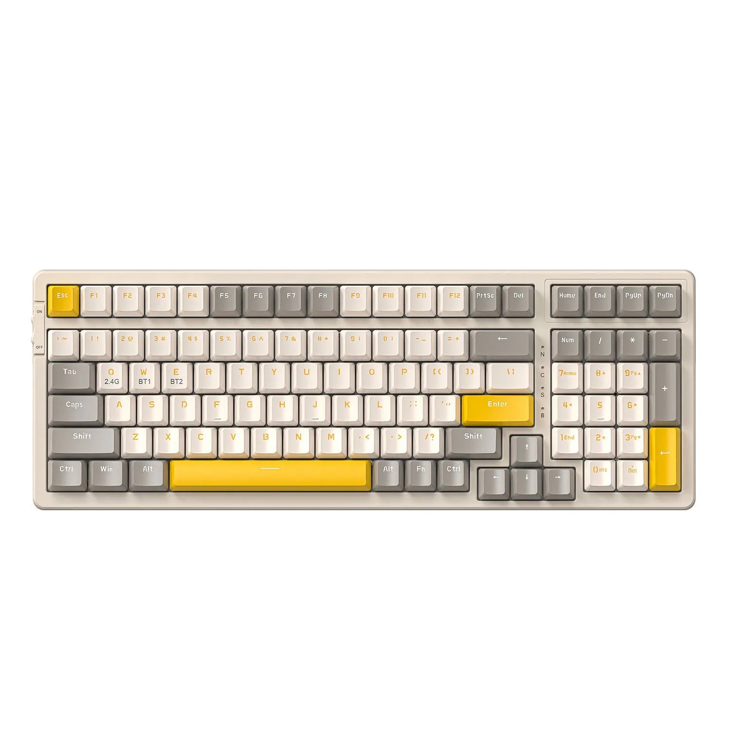 Free Wolf K96 Bluetooth dual-mode mechanical keyboard with compact layout and red switches