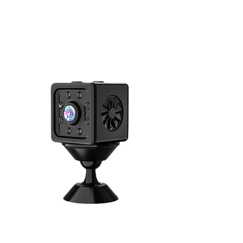 Black cubic K13 remote network sports HD camera on its included mounting bracket.