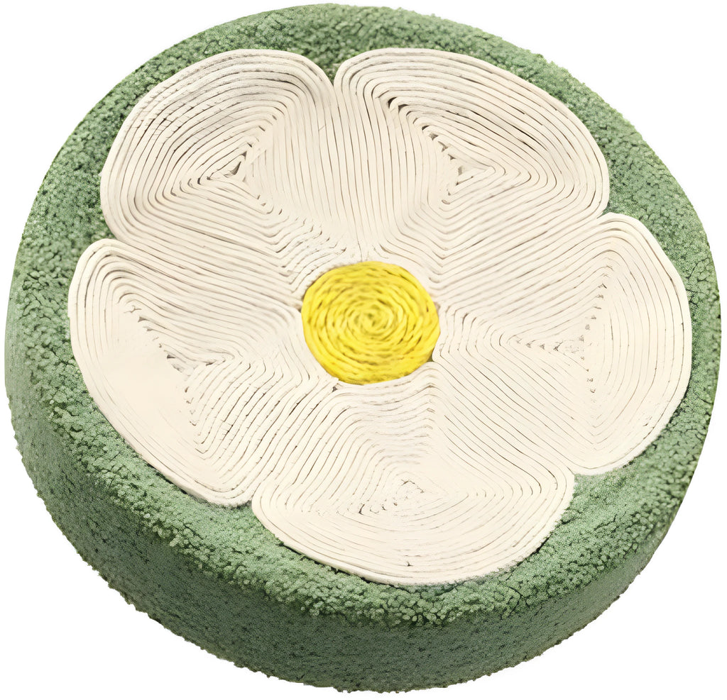 Green round sisal cat scratcher bowl lounge bed with 39cm diameter