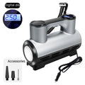 12V portable car air compressor with pressure gauge and LED light on ABS housing