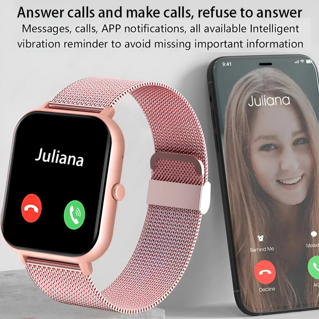 ZL54C smart watch with AMOLED touch screen showing heart rate and blood oxygen readings