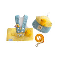 Pet harness and leash set with wire rope construction and three-piece cat clothes in multiple sizes
