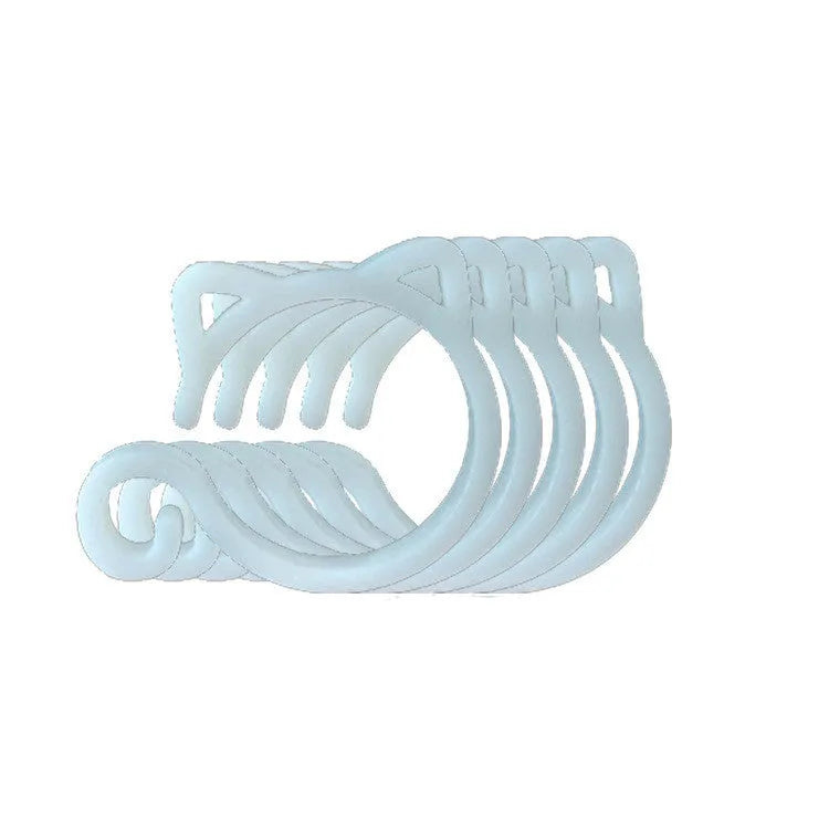 Cat-shaped plastic plant clip for garden training in red, yellow, green, or white colours