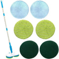 Wireless electric mop with automatic floor wiping function and handheld charging unit