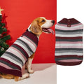 Grey acrylic dog sweater with horizontal zipper and button pocket for small to medium-sized dogs