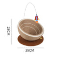 Large integrated cat scratching basin and nest with sisal surface and flannel sleeping area in starlight colour