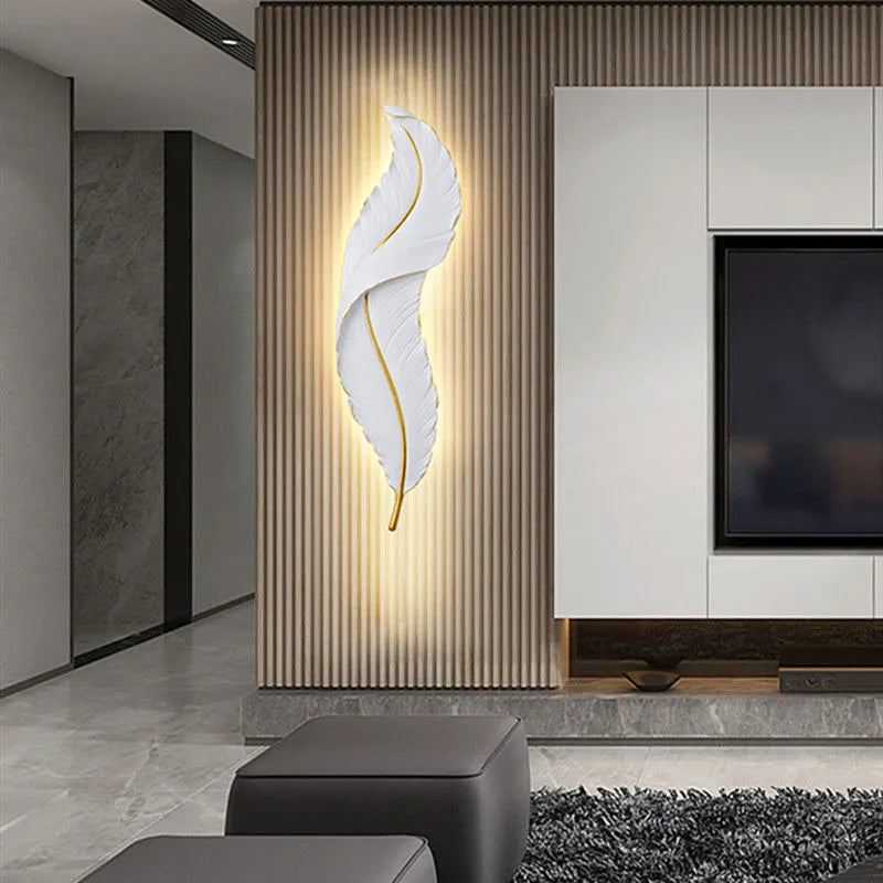 Modern minimalist LED wall lamp with PVC shade tricolor dimming white warm neutral light for bedroom