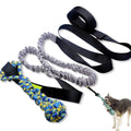 Cotton thread dog tug of war rope toy for bite play in green corncob colour