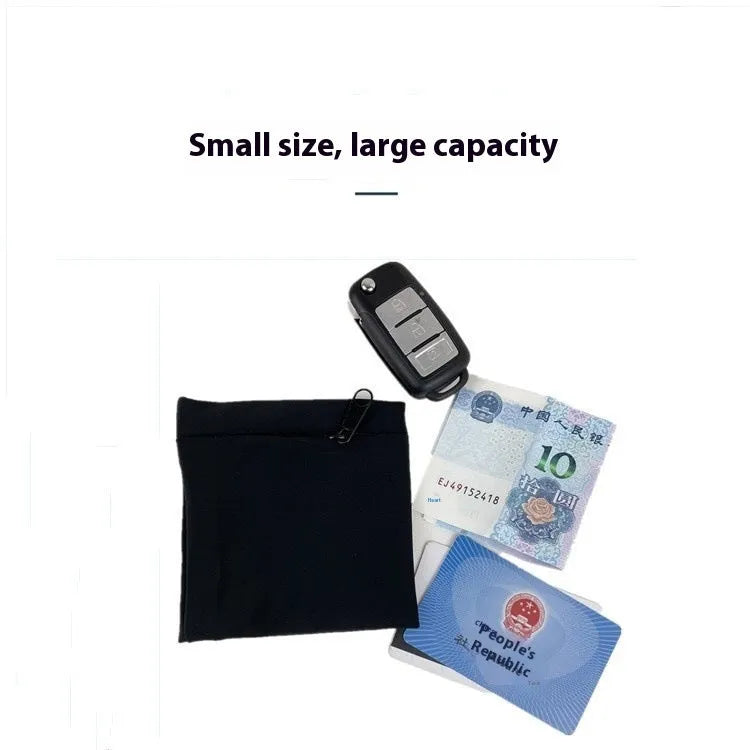Wrist bag armband sleeve measuring 10cm by 10.5cm with water-resistant OPP packaging
