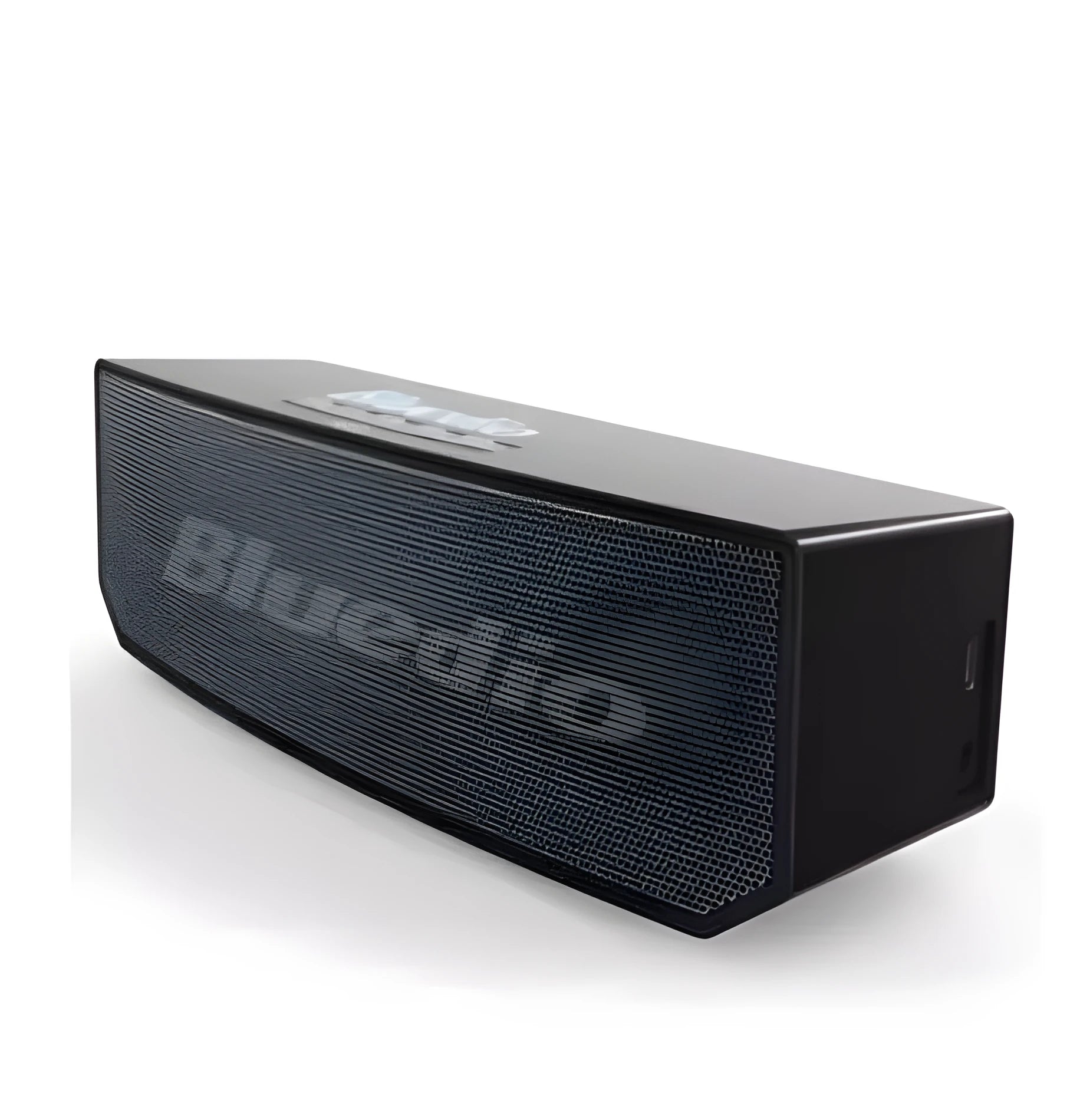 Black BS-6 cloud smart speaker with 52mm driver and micro-USB port.
