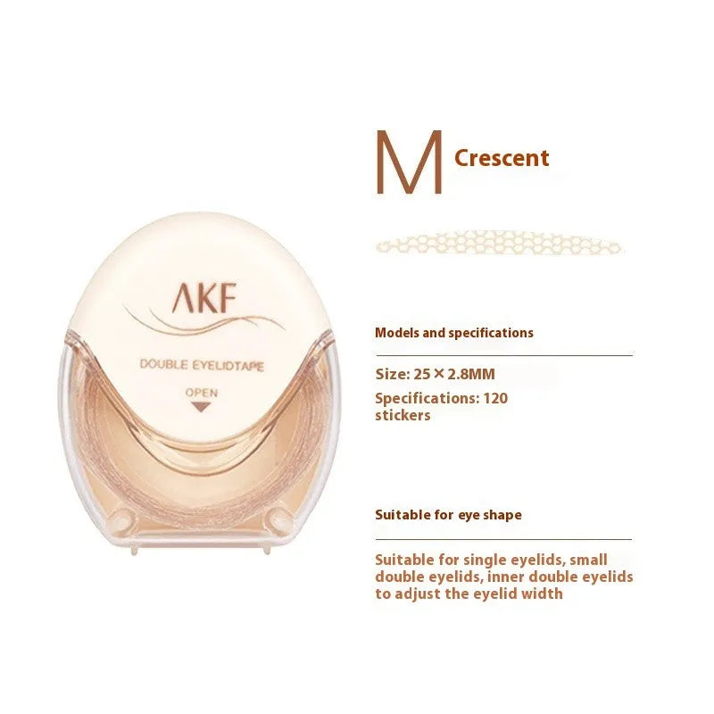 Roll of transparent double eyelid stickers with lace texture for natural eyelid crease creation
