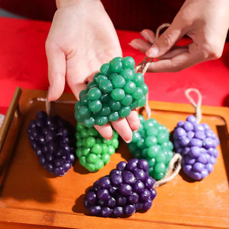 Purple and green grape cluster handmade soap bar, 80g weight