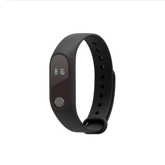 Motion intelligent hand ring fitness tracker in multiple colours showing heart rate and step display.