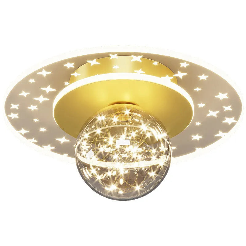 Modern slim LED ceiling lamp for corridors in gold, black, or white finish with dimmable light.