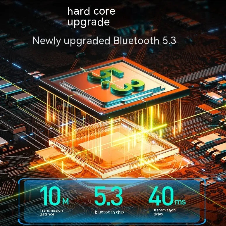 Silver Bluetooth headset with zinc alloy shell and breathing light on charging compartment