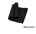 EVA yoga mat in six colours showing 4mm and 6mm thickness options for fitness exercise
