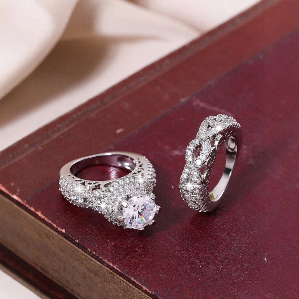 Alloy fashion ring for women with polished finish in Style1 option