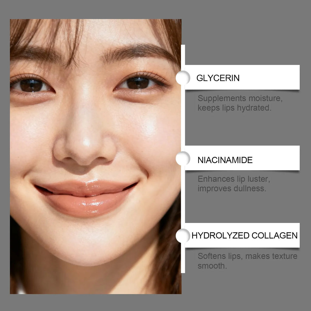 Moisturising lip gloss and lip liner set 15ml with six colour options including caramel cotton and classic red