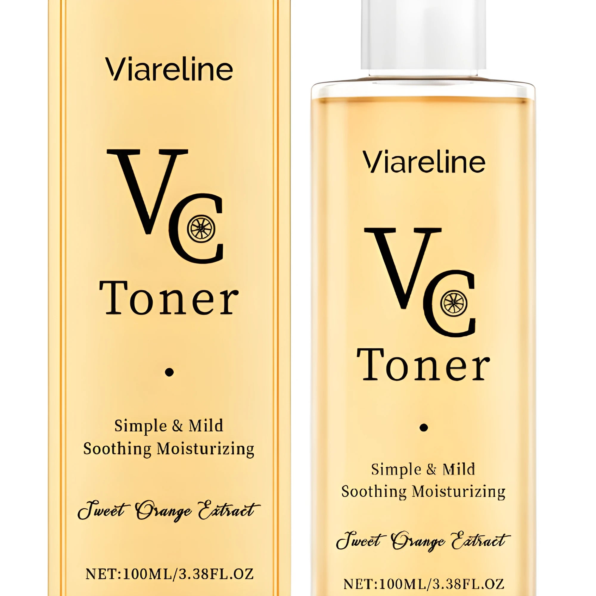 Moisturizing Toner 100ml with vitamin C and hyaluronic acid in a clear bottle