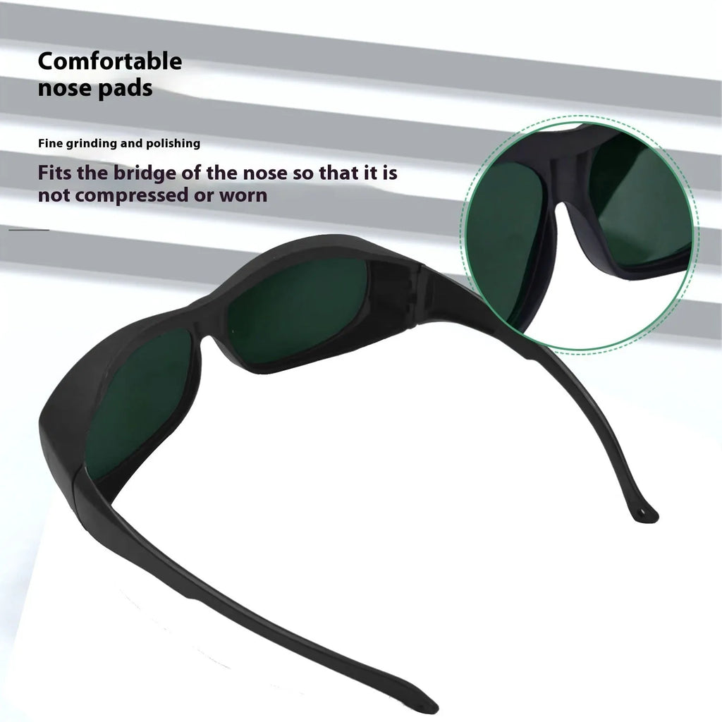 Photon skin rejuvenation and welding anti-glare goggles with PC construction for 200-2000nm optical radiation protection