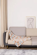 Polyester pet blanket with cartoon dog pattern in blue dog or dog's paw designs