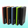 20000mAh portable power bank in five colour options showing compact dimensions