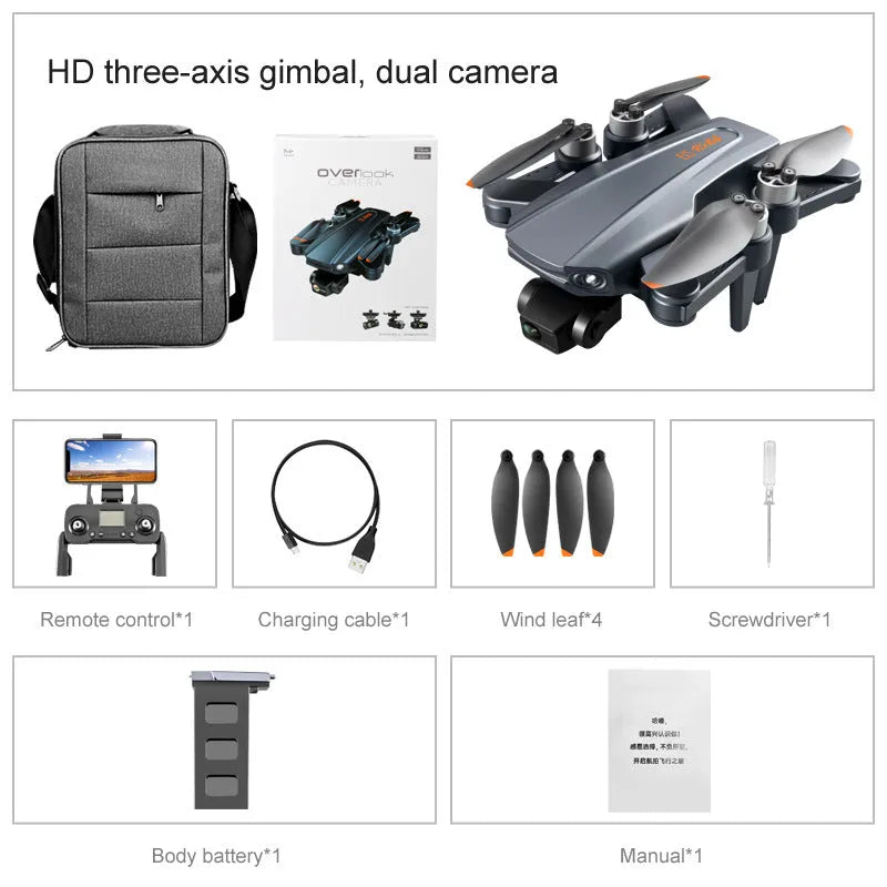RG106PRO drone in metal blue with three-axis PTZ and obstacle avoidance system