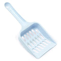 Blue plastic cat litter scoop measuring 20cm long for pet toilet cleaning