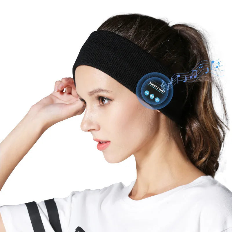 Bluetooth 5.4 audio eye mask with removable washable headband in black, dark grey, and grey-white.