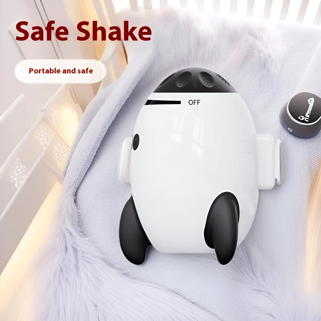 White ABS plastic baby sleep comforter with automatic shaking and Bluetooth connection for infants