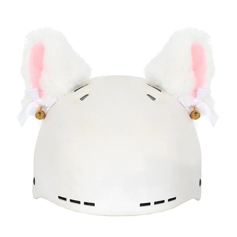 Soft plush cartoon character cover on an M-size bicycle helmet