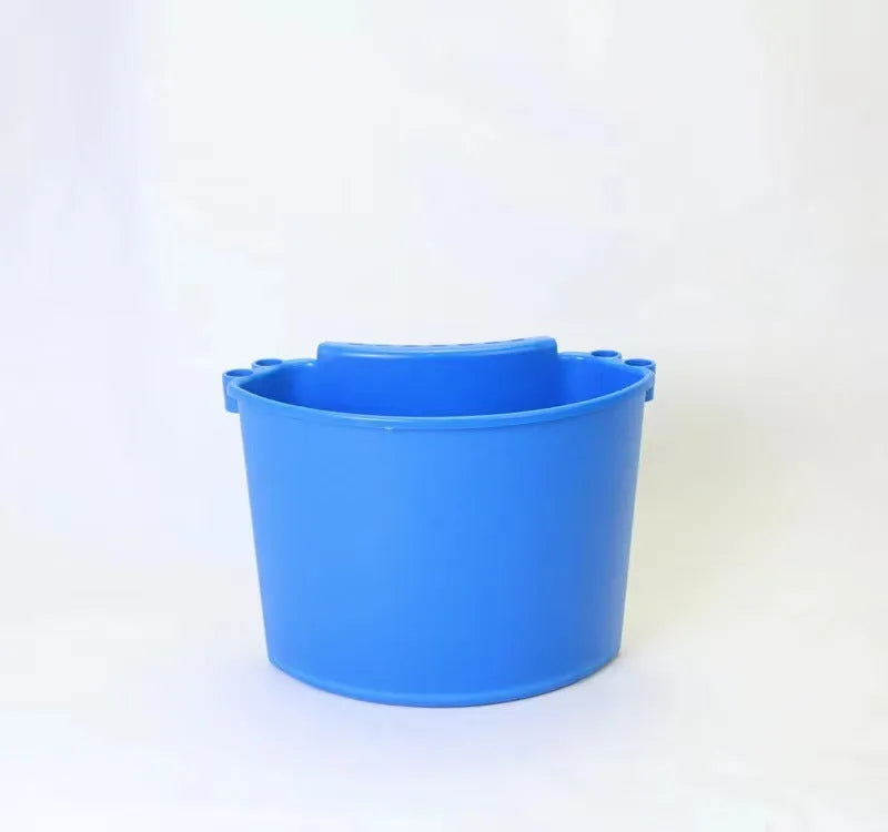 PP plastic car wash bucket in available colours: black, blue, pink and red
