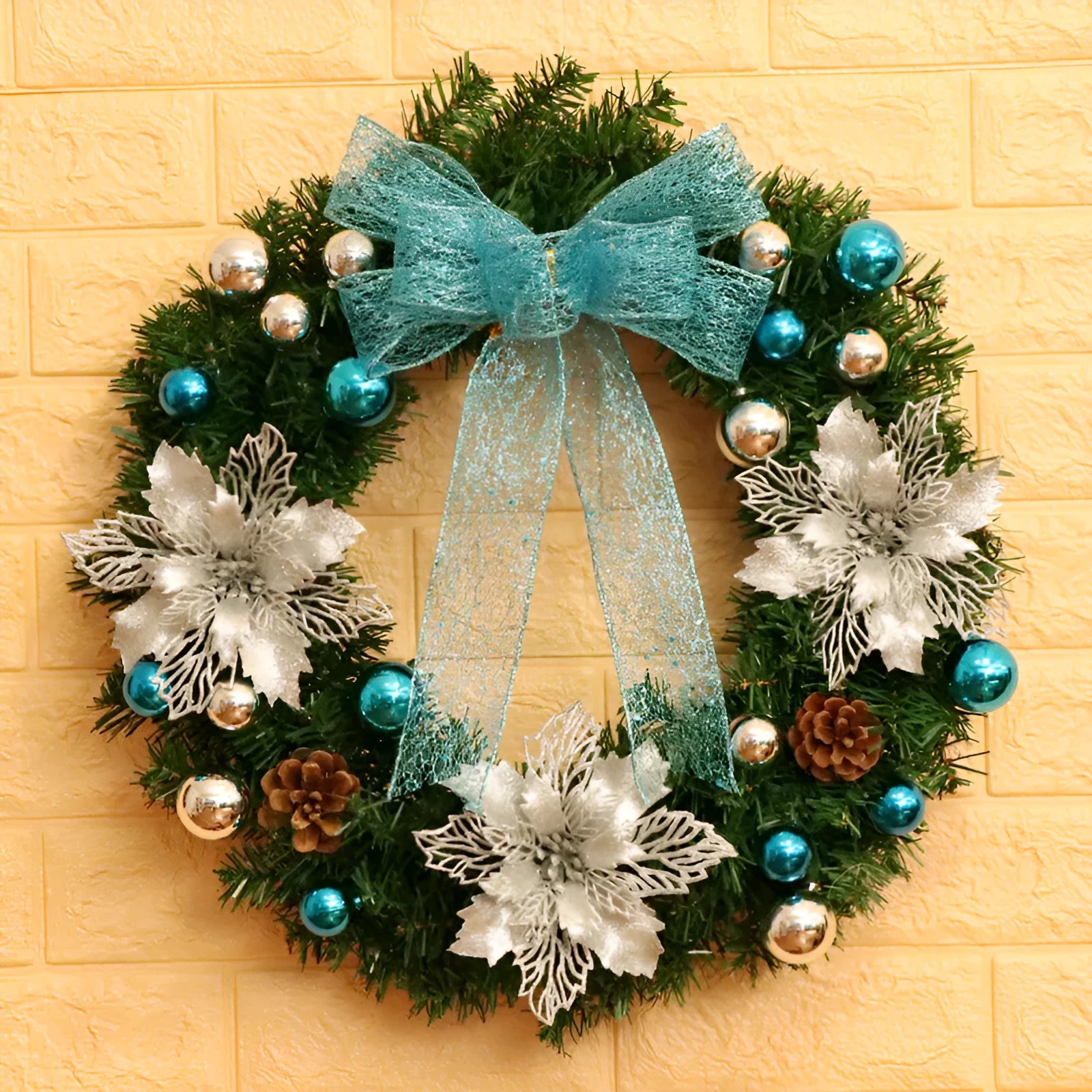 Natural rattan Christmas wreath ring door hanging in 40cm 50cm 60cm sizes