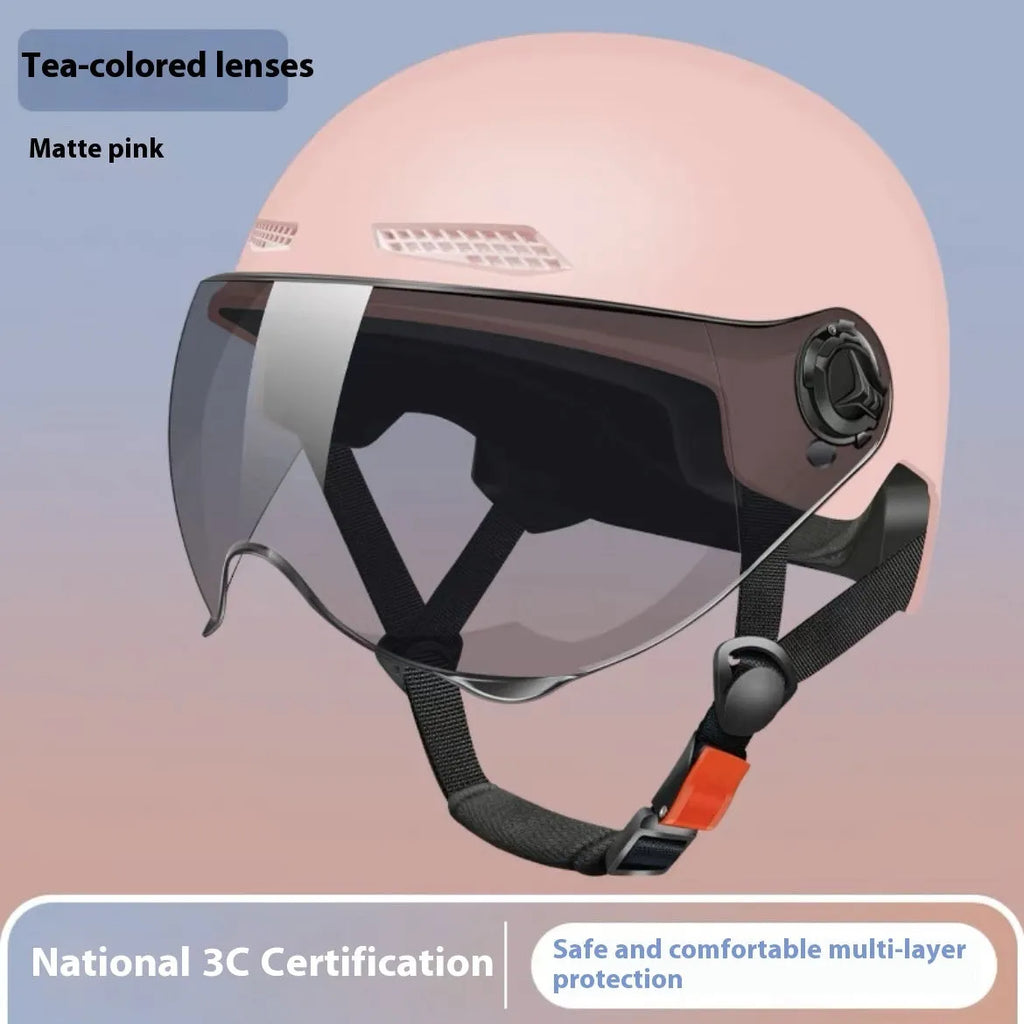 3C certified electric motorcycle helmet in polypropylene with sun protection feature