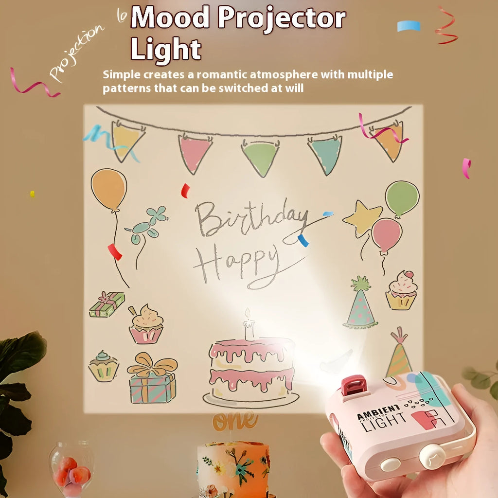 Children's plastic projection lamp in pink and white for photo props and skill training