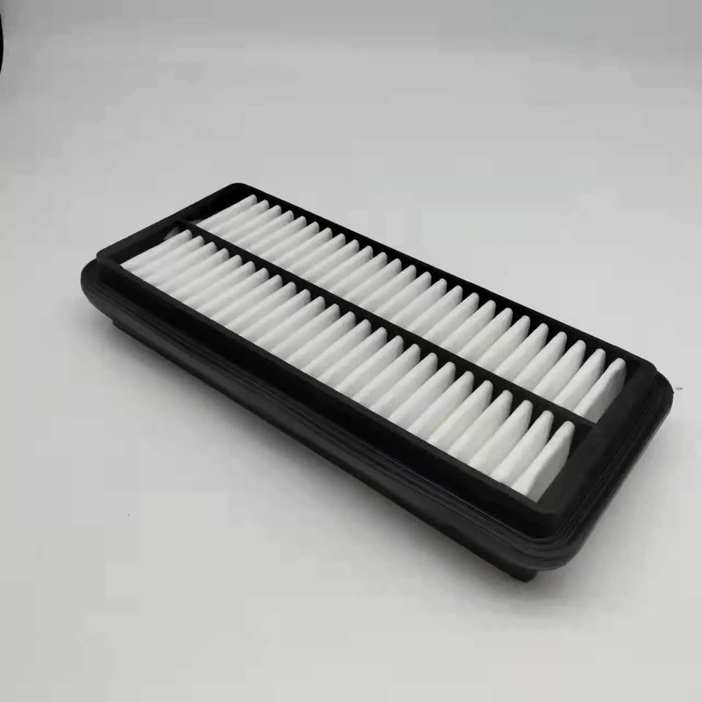 Black car air filter with 256x113x40mm dimensions for modern vehicles