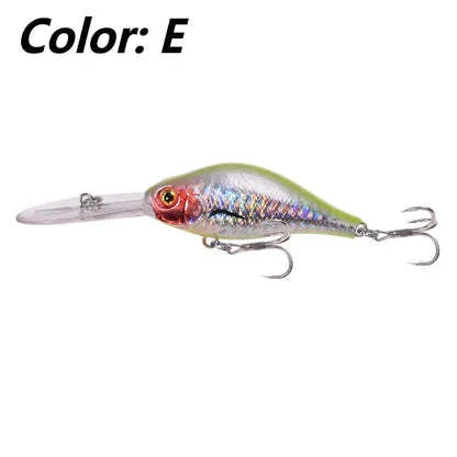 10.5cm hard plastic Mino Lure fishing bait in assorted colours for deep diving predator fishing