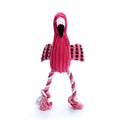 Pink animal-shaped corduroy squeaky dog toy for small and large breeds