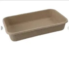 Brown disposable waterproof cat litter box shown in one of three available sizes.