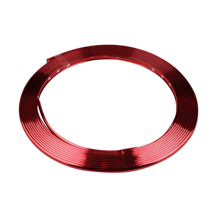 Galvanised purple wheel trim roll with anti-collision strip for car decoration