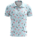 3D printed sports short sleeve top in loose fit with colour matching pattern design