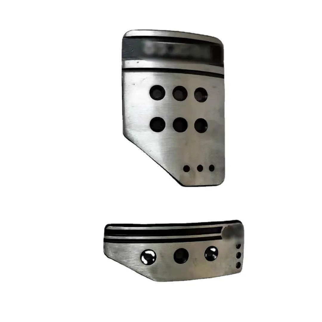 Aluminium alloy manual transmission car pedal set with brake, accelerator and clutch pedals